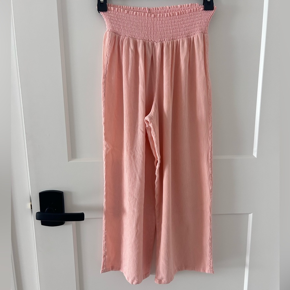 Art Class Light Coral Smocked Waist Kids Pants